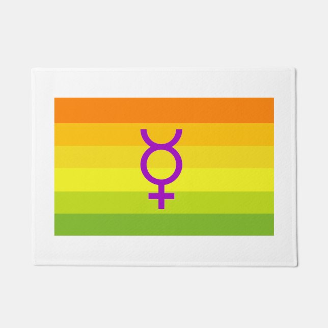 hermaphrodite flag doormat (Front)