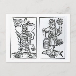 Hermensul or Irmensul (left) and Crodon (right) id Postcard