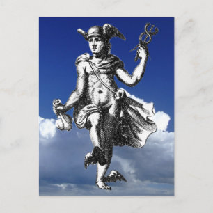 Hermes Mercury Mediaeval Alchemist Postcard