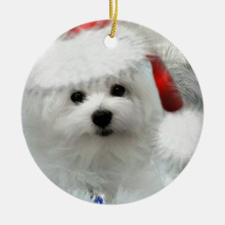 Hermes the Maltese Ceramic Tree Decoration