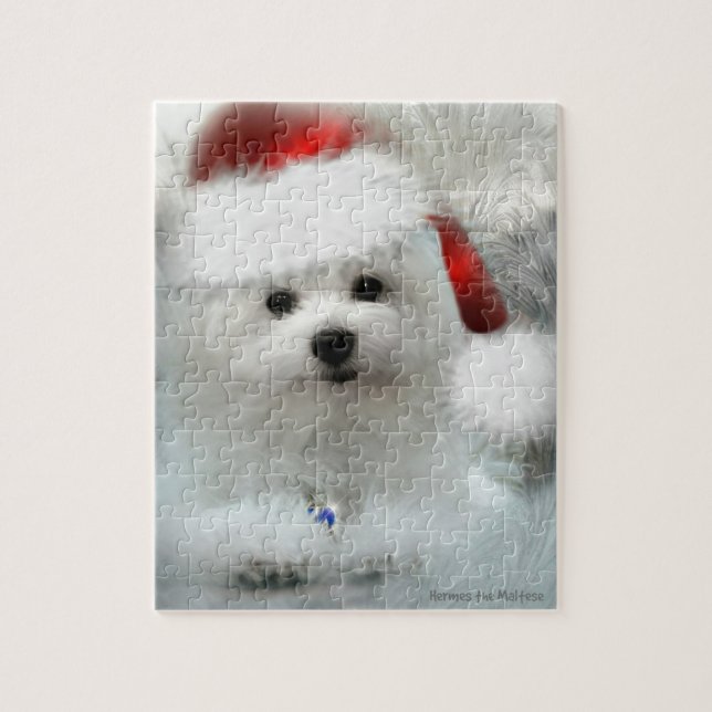 Hermes the Maltese Jigsaw Puzzle (Vertical)
