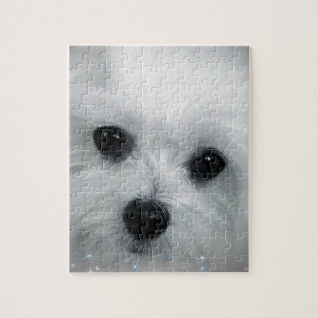 Hermes the Maltese Jigsaw Puzzle (Vertical)