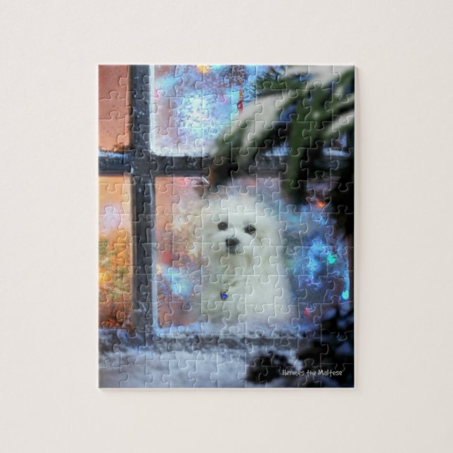 Hermes the Maltese Jigsaw Puzzle (Vertical)