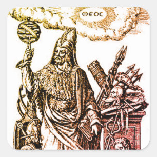 Hermes Trismegistus (Hermes the Thrice-Greatest) Square Sticker
