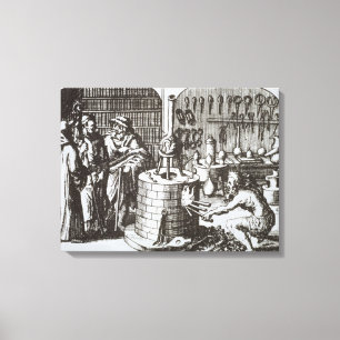 Hermetic Philosophers and an Alchemist, from 'Muse Canvas Print