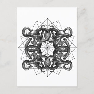Hermetica Moderna - Medusa Intertwined Invitation Postcard