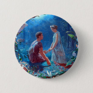 Hermia and Lysander A Midsummer Night's Dream 6 Cm Round Badge