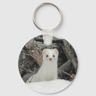 Hermine blanche key ring