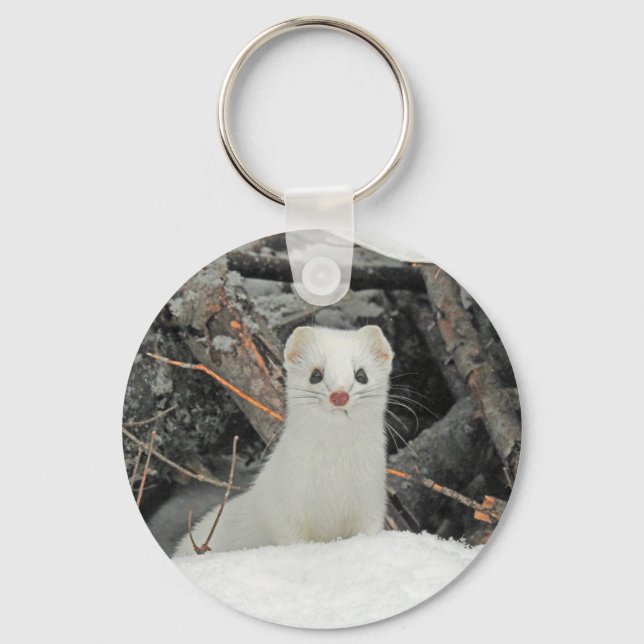 Hermine blanche key ring (Front)