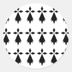 hermine flag Brittany Classic Round Sticker