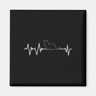 Hermine heartbeat design weasel and ferret magnet