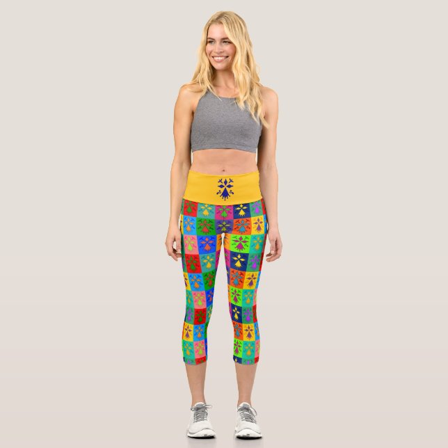 Hermine Pop Capri Leggings (Front)