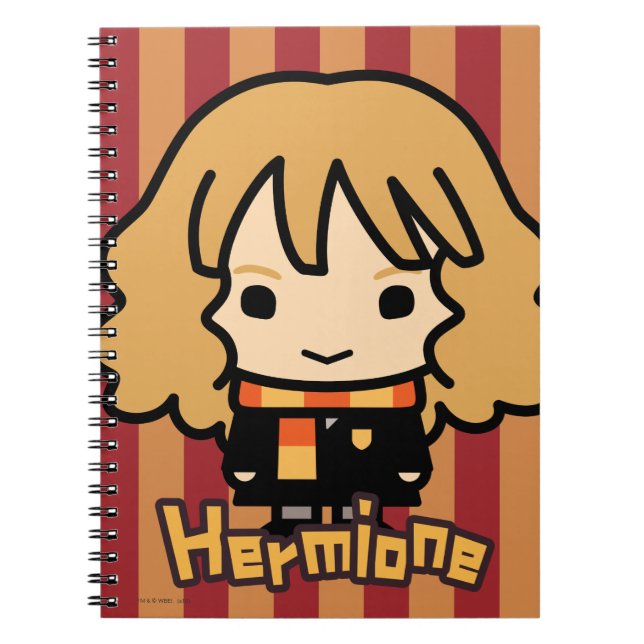 Hermione Granger Cartoon Character Art Spiral Notebook (Front)