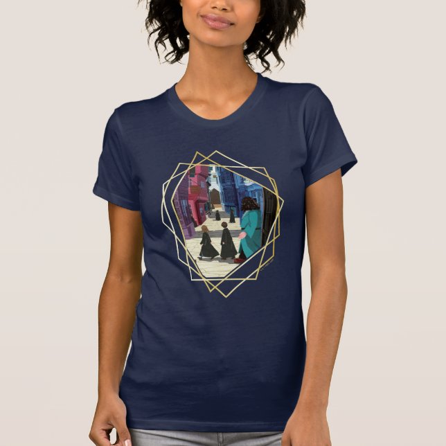 Hermione, HARRY POTTER™, & Hagrid in Diagon Alley T-Shirt (Front)