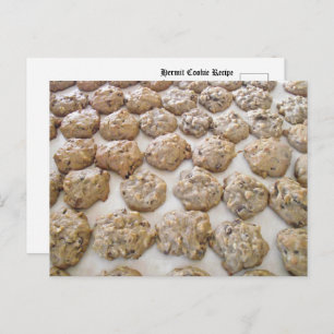 Hermit Cookie Recipe Postcard