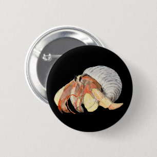 Hermit Crab 6 Cm Round Badge