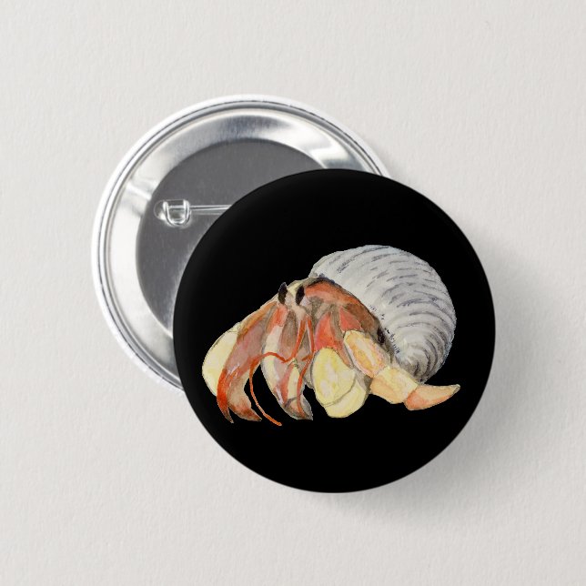 Hermit Crab 6 Cm Round Badge (Front & Back)