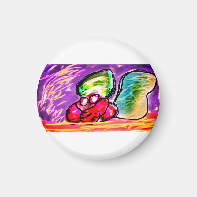 Hermit crab gem magnet (Front)