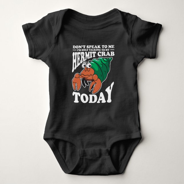 Hermit Crab Pet Owner Gift Sea Animal Graphic Baby Bodysuit (Front)