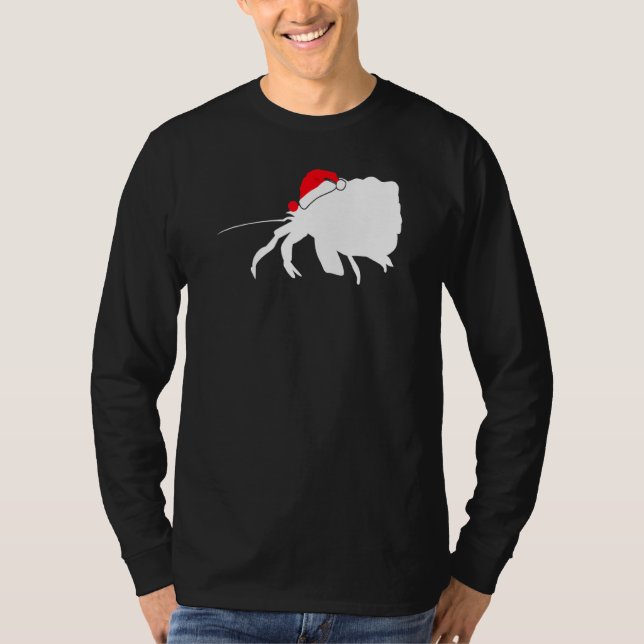 Hermit Crab Santa Hat Christmas T-Shirt (Front)
