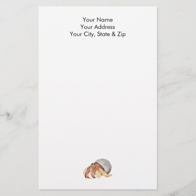 Hermit Crab Stationery (Front)