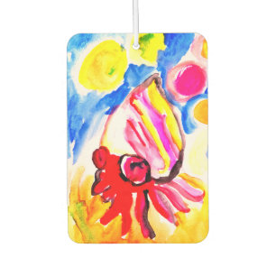 Hermit crab watercolor fun car air freshener