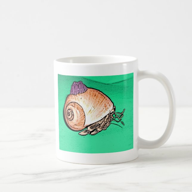 Hermit Crab with a Barnacle Shell Hat Coffee Mug (Right)