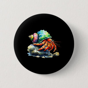 Hermit Crabs Pet Climbing Rock Hermit Crab Lovers  6 Cm Round Badge