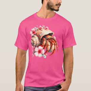 Hermit Crabs Pet With Flowers Hermit Crab Lovers T-Shirt