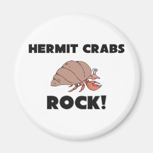 Hermit Crabs Rock Magnet