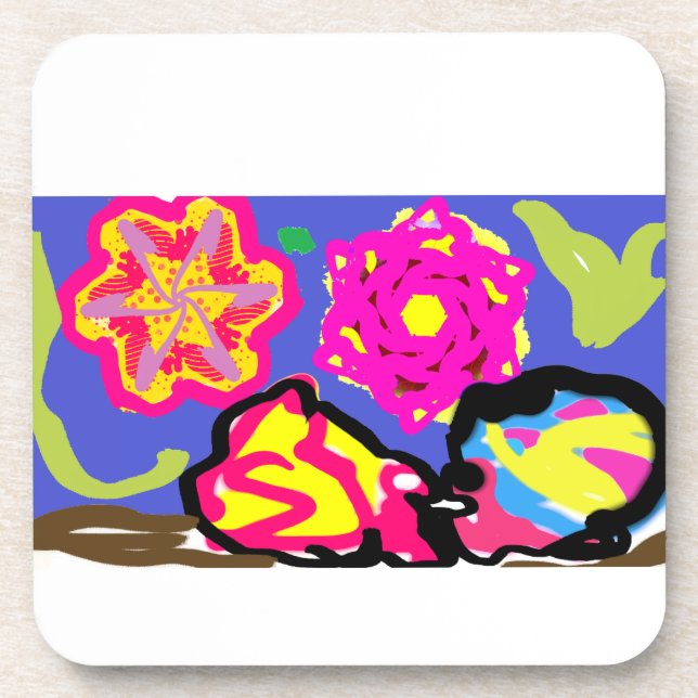 Hermit crabs wedding  coaster (Front)