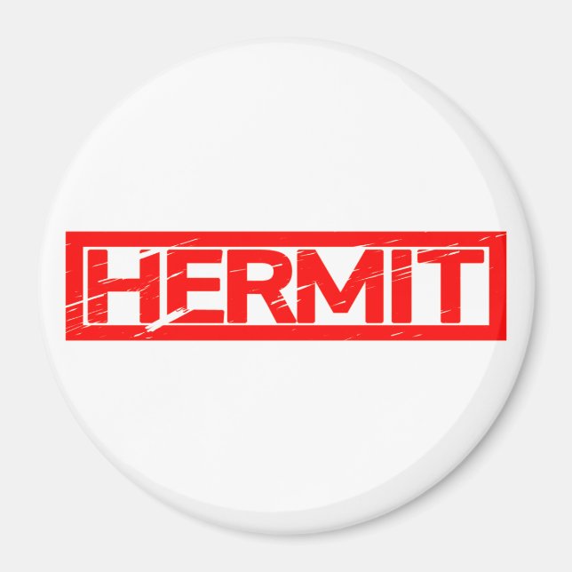 Hermit Stamp Magnet (Front)
