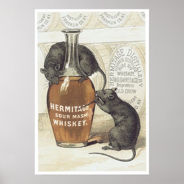 Hermitage Sour Mash Whiskey Poster (Front)