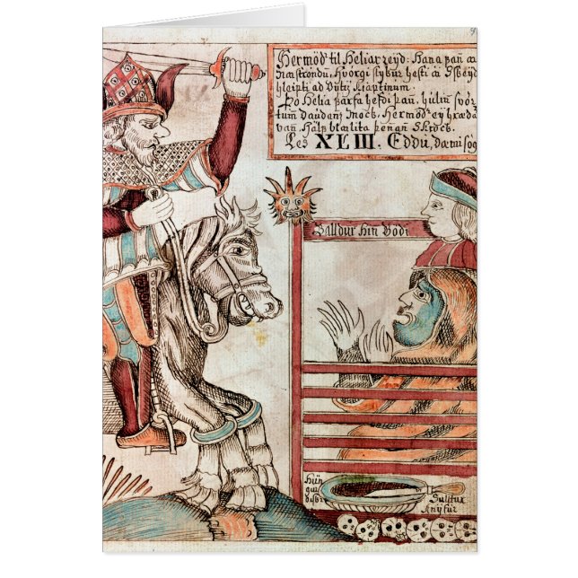 Hermod astride Sleipnir (Front)