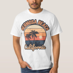 Hermosa Beach California Vintage Sunset T-Shirt