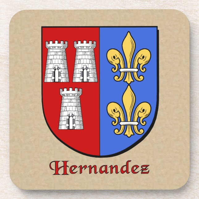 Hernandez Family Shield Coaster (Front)