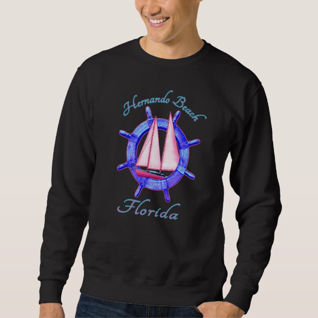 Hernando Beach Florida Sailboat Sailing Vacation N Sweatshirt (Front)
