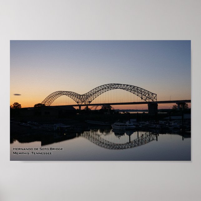 Hernando De soto Bridge, Memphis Poster (Front)