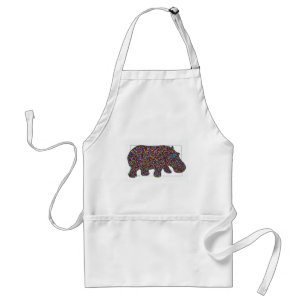 Hernando Stained Glass Hippo Standard Apron