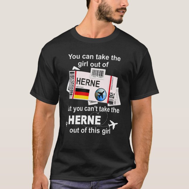 Herne Boarding Pass Herne Girl Herne T-Shirt (Front)