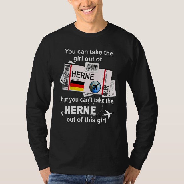 Herne Boarding Pass Herne Girl Herne T-Shirt (Front)