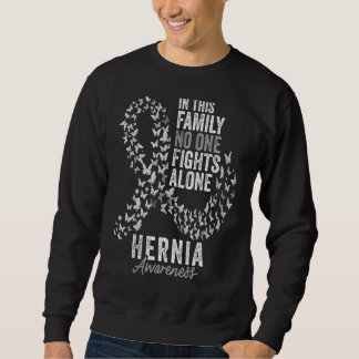 Hernia Awareness Month Butterflies White Ribbon Sweatshirt