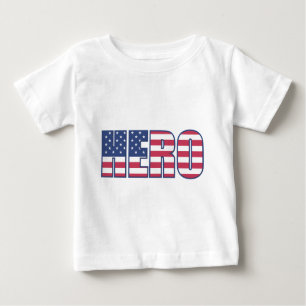 Hero American Flag Stars Stripes Red White Blue Baby T-Shirt