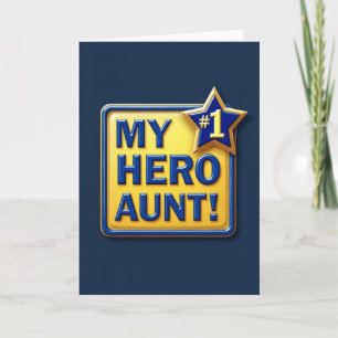 Hero Aunt Number One Card