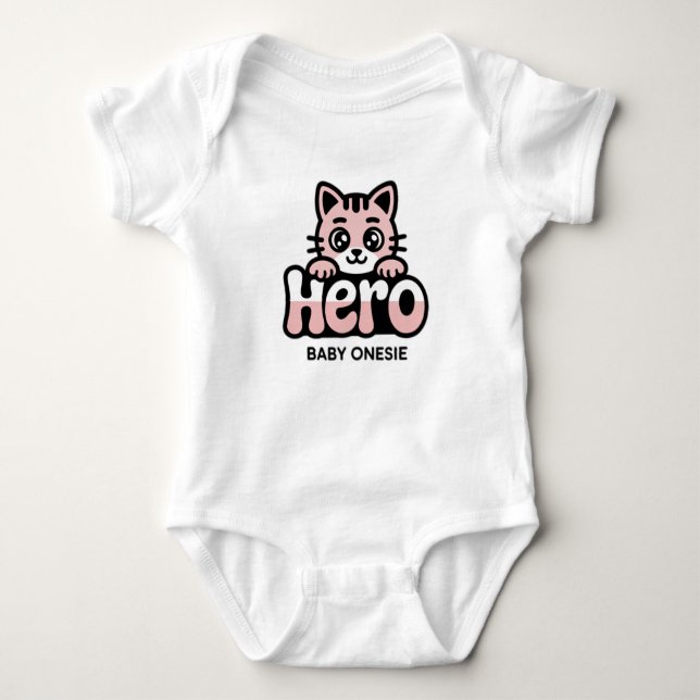 Hero Cat Baby Bodysuit (Front)