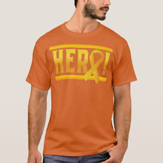 Hero! - Childhood Cancer Awareness with Ribbon T-Shirt