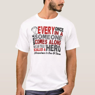 Hero Comes Along 1 Grandma Lung Cancer T-Shirt