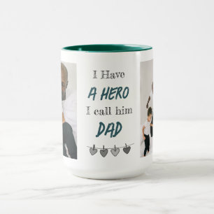Hero Dad   Custom Photos Father's Day Combo Mug