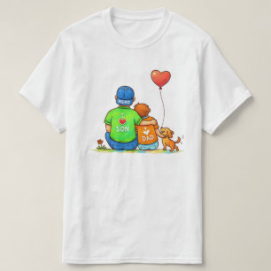 Hero Dad & Loving Son Men’s Minimalist T‑Shirt T-Shirt