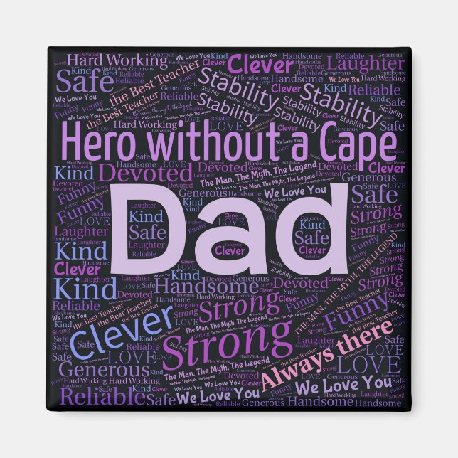 Hero Dad Magnet (Front)